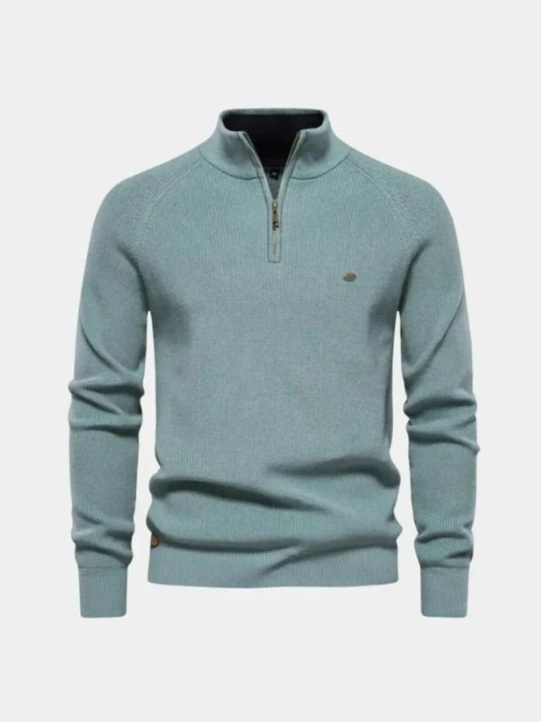 Elegant Quarter Zip Sweater - Cross &amp; Crown - Cross &amp; Crown