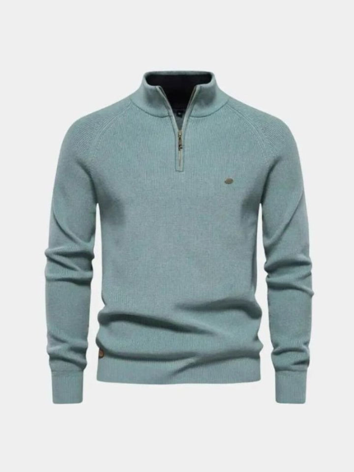 Elegant Quarter Zip Sweater - Cross &amp; Crown - Cross &amp; Crown
