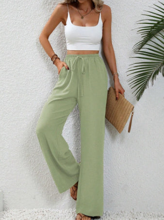 Wide Leg Drawstring Trousers Women's | Relaxed Fit & Effortless Summer Style