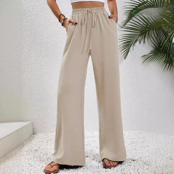 Wide Leg Drawstring Trousers Women&