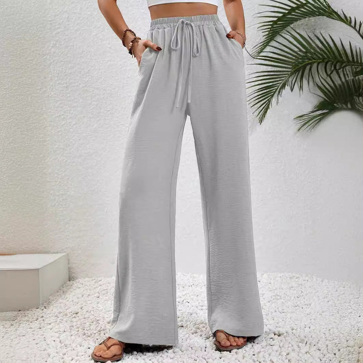 Wide Leg Drawstring Trousers Women&