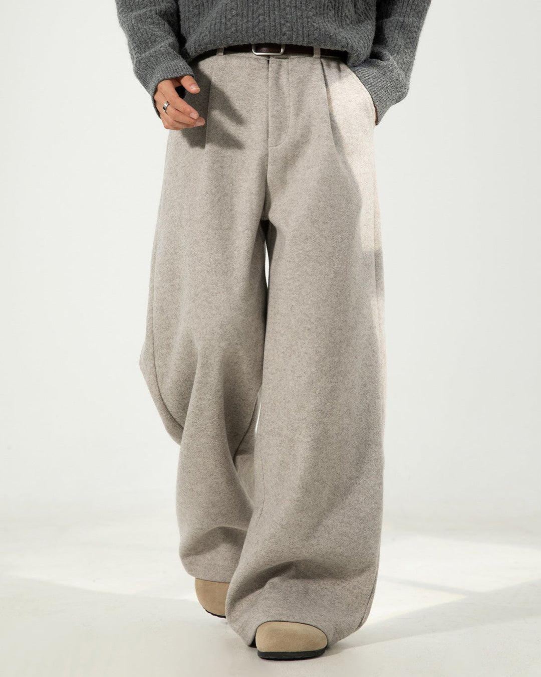 Wide Leg Trousers Men&