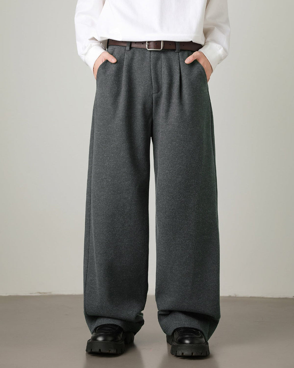 Wide Leg Trousers Men's | Relaxed Fit & Smart Casual Style