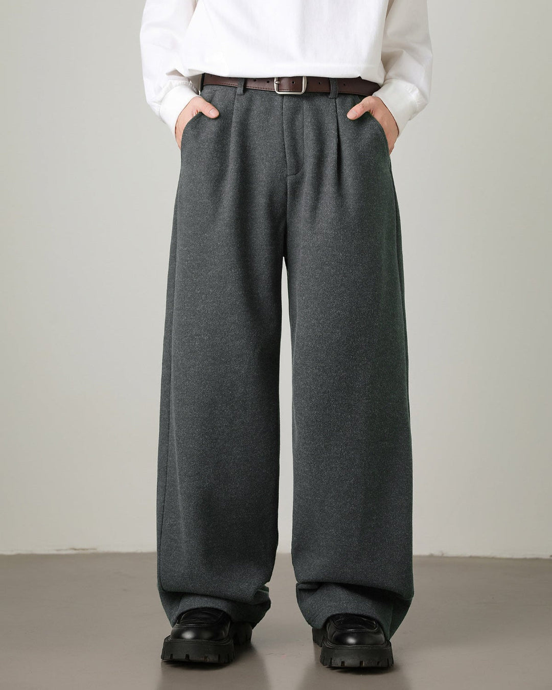 Wide Leg Trousers Men&