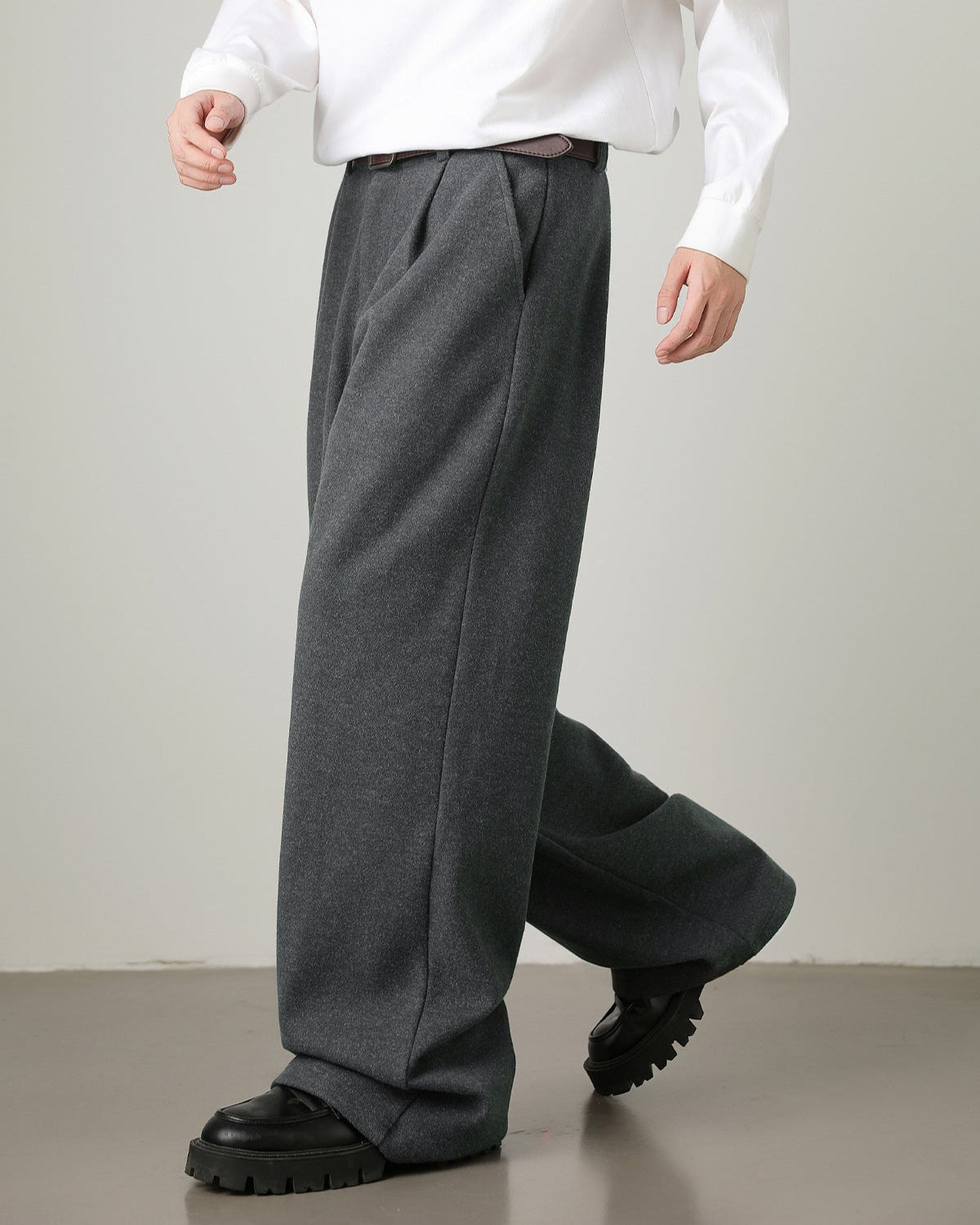 Wide Leg Trousers Men's | Relaxed Fit & Smart Casual Style