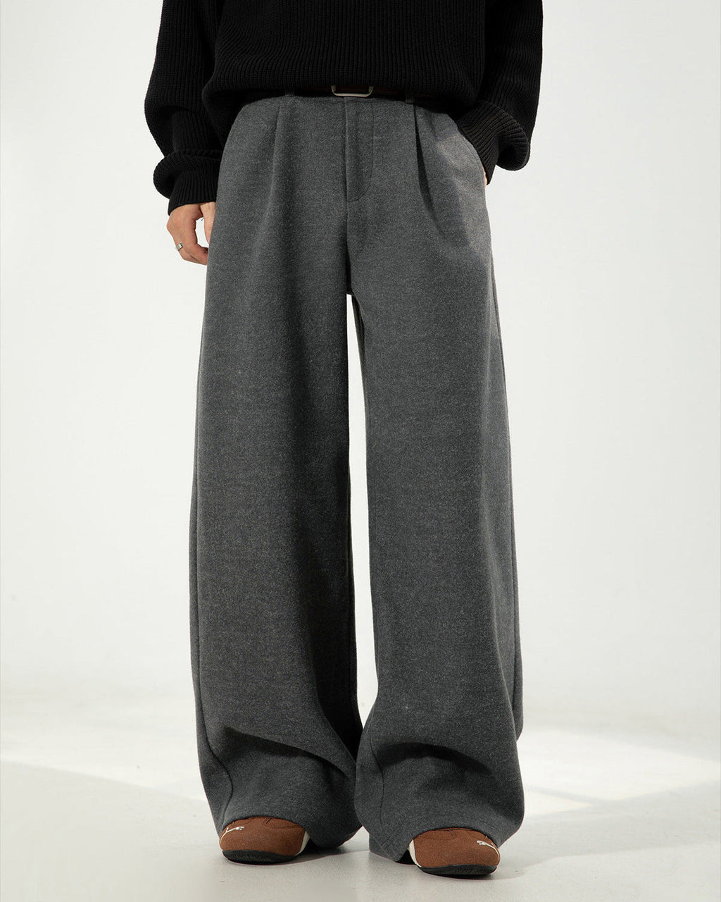 Wide Leg Trousers Men's | Relaxed Fit & Smart Casual Style