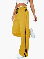 Wide Leg Trousers Women | Side Stripe & Relaxed Sport-Luxe Style