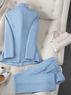 Women Business Suit | Double-Breasted Blazer & Tailored Trousers