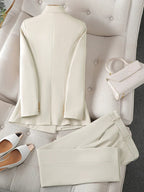 Women Business Suit | Double-Breasted Blazer & Tailored Trousers