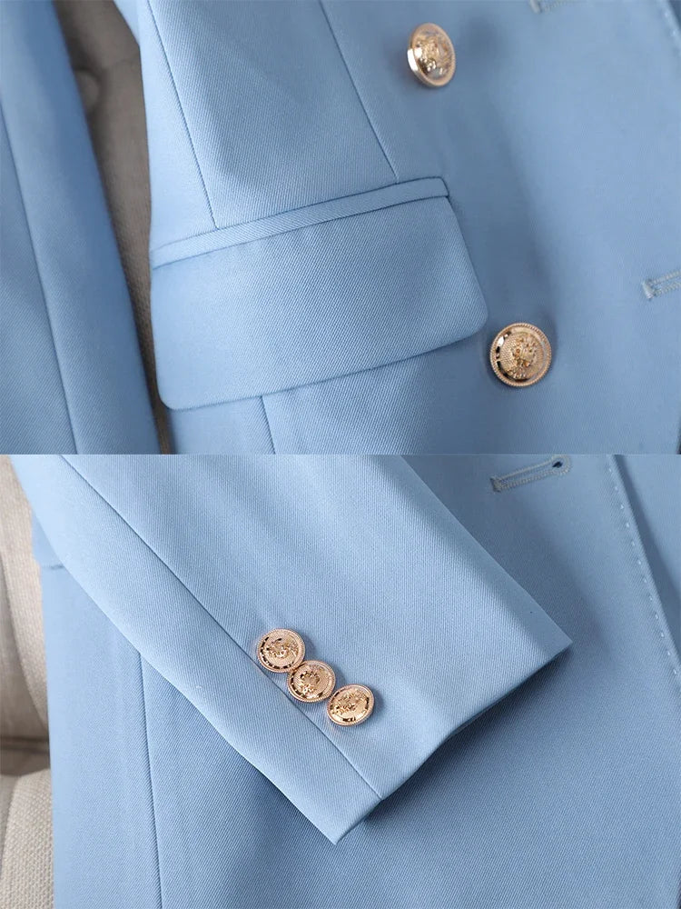 Women Business Suit | Double-Breasted Blazer & Tailored Trousers