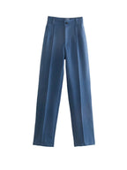 Women High Waist Trousers | Straight Leg, Tailored & Professional