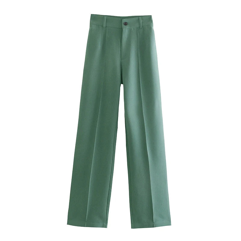 Women High Waist Trousers | Straight Leg, Tailored & Professional