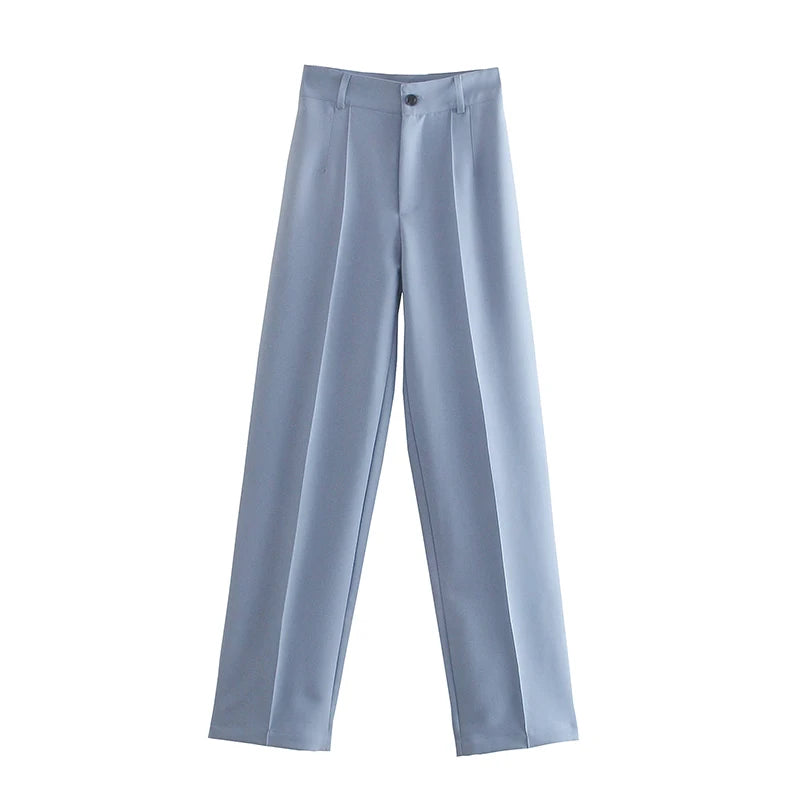 Women High Waist Trousers | Straight Leg, Tailored & Professional