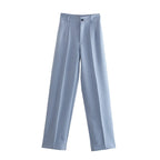 Women High Waist Trousers | Straight Leg, Tailored & Professional