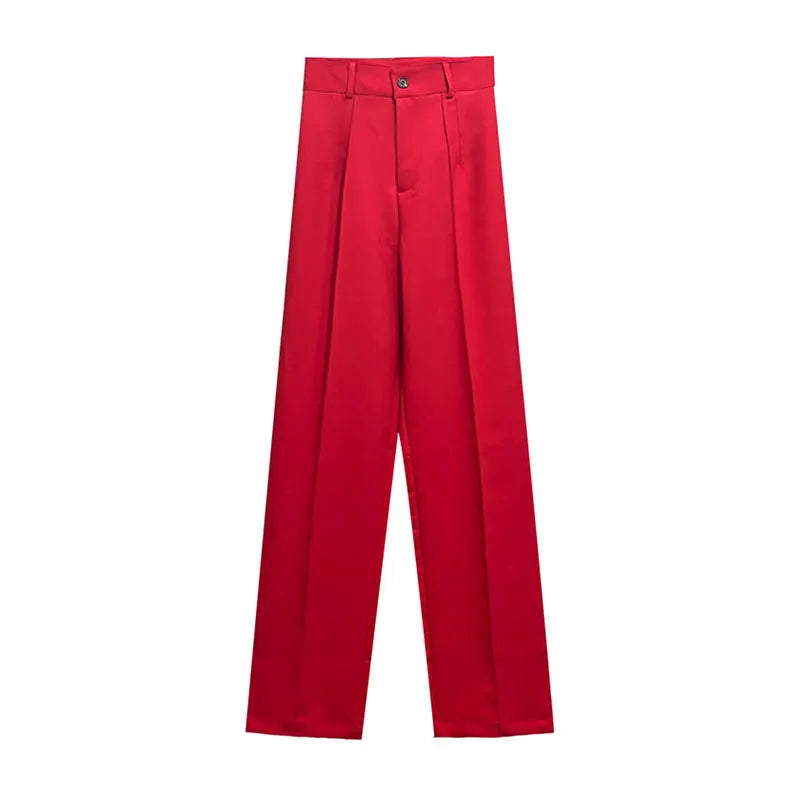 Women High Waist Trousers | Straight Leg, Tailored & Professional