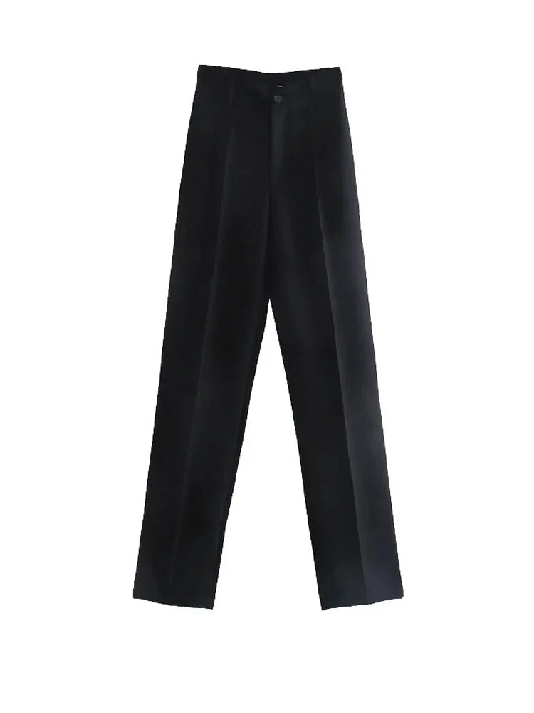 Women High Waist Trousers | Straight Leg, Tailored & Professional