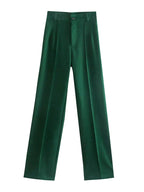 Women High Waist Trousers | Straight Leg, Tailored & Professional