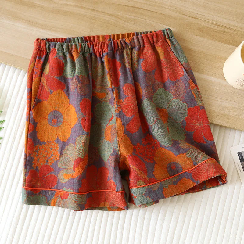 Women Pajama Shorts | 100% Cotton, Loose Fit & Breathable