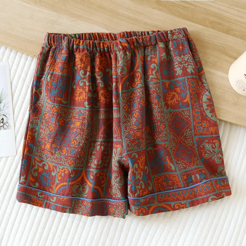 Women Pajama Shorts | 100% Cotton, Loose Fit & Breathable