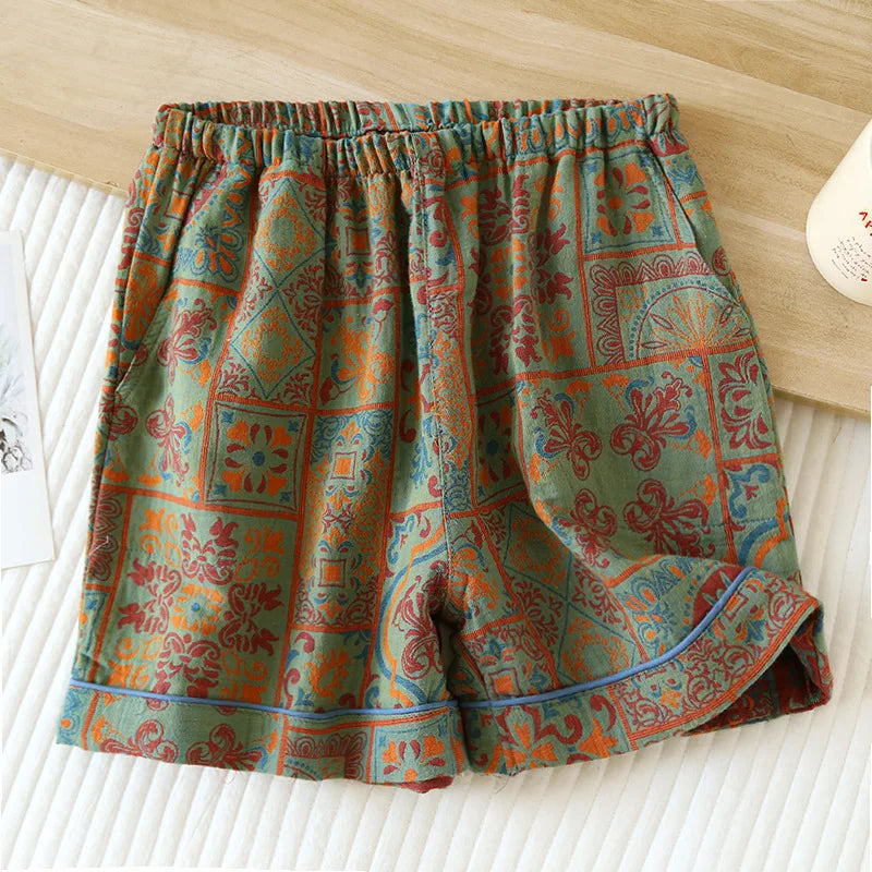 Women Pajama Shorts | 100% Cotton, Loose Fit & Breathable