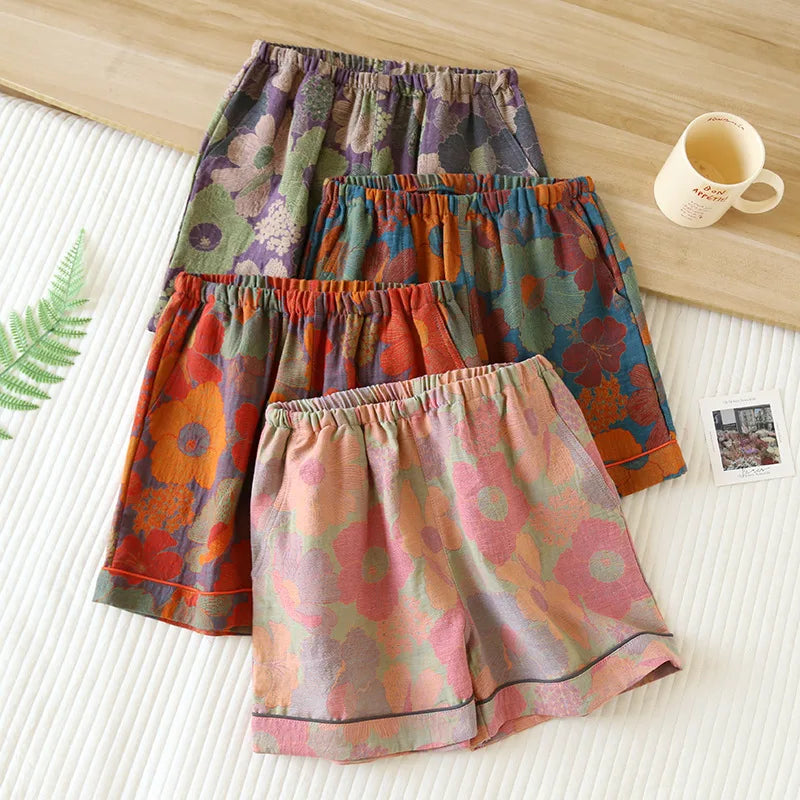 Women Pajama Shorts | 100% Cotton, Loose Fit & Breathable