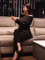 Women Summer Blazer | Off-Shoulder, Single-Button & Sophisticated