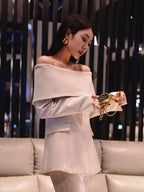 Women Summer Blazer | Off-Shoulder, Single-Button & Sophisticated