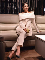 Women Summer Blazer | Off-Shoulder, Single-Button & Sophisticated