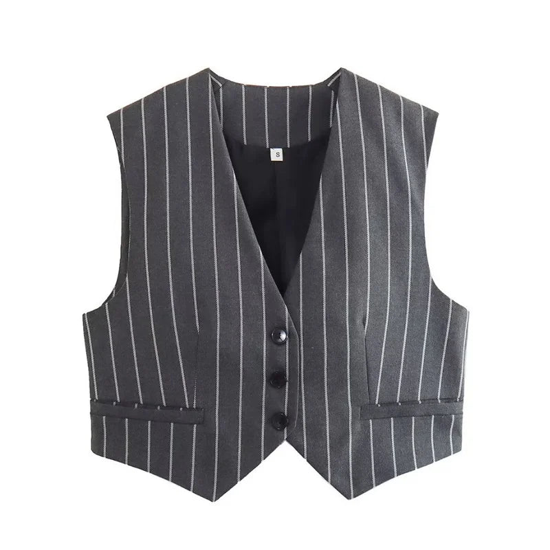Women Three Piece Set | Tailored Pinstripe, Professional Smart