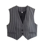 Women Three Piece Set | Tailored Pinstripe, Professional Smart