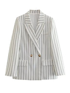 Women Three Piece Set | Tailored Pinstripe, Professional Smart