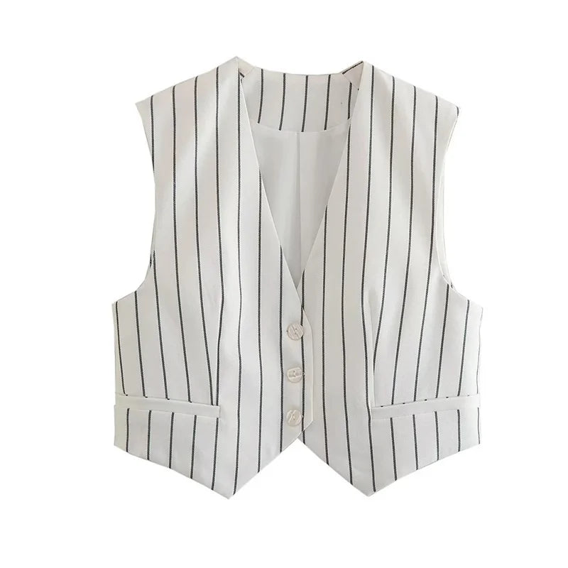 Women Three Piece Set | Tailored Pinstripe, Professional Smart