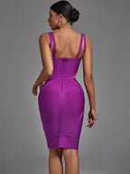 Women's Bodycon Mini Dress | Strappy Cut-Out V-Neck Bandage Dress