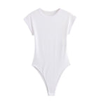 Women's Bodysuit | Ribbed Crew Neck Sleeve