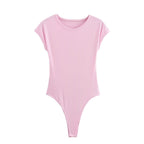 Women's Bodysuit | Ribbed Crew Neck Sleeve