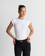 Women's Bodysuit | Ribbed Crew Neck Sleeve