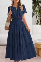 Women's Boho Midi Dress | Smocked Waist & Tiered Skirt