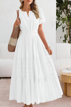 Women's Boho Midi Dress | Smocked Waist & Tiered Skirt