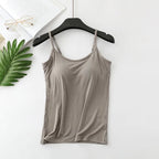 Women's Built in Bra Top | Padded Cami Vest for Everyday Comfort