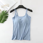 Women's Built in Bra Top | Padded Cami Vest for Everyday Comfort
