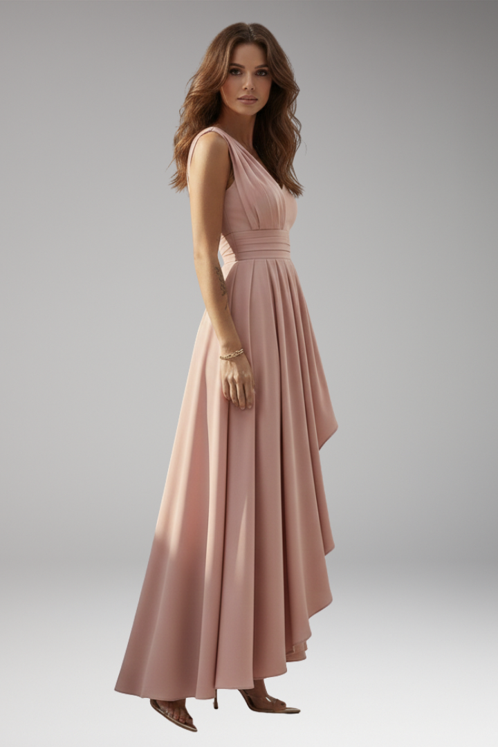 Women's Cocktail Dress | One Shoulder & High Waist Design