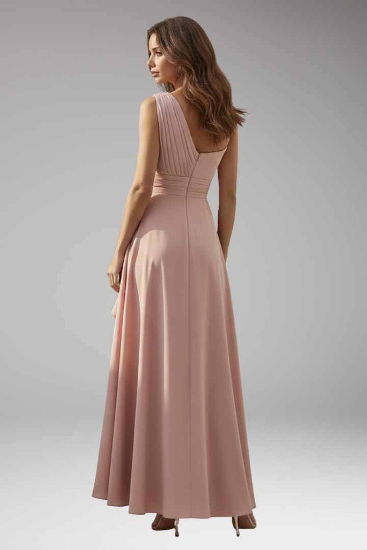 Women's Cocktail Dress | One Shoulder & High Waist Design