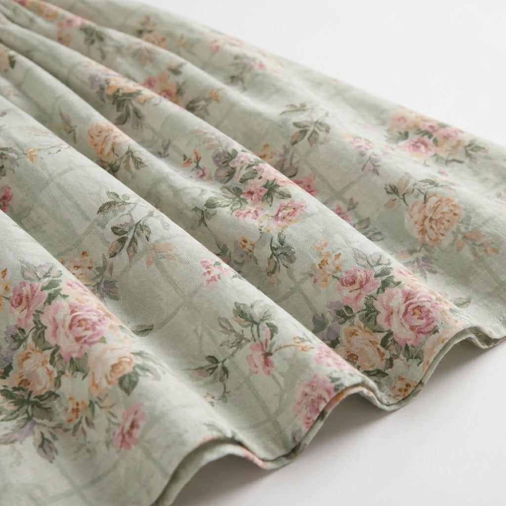 Women's Corset Midi Dress | Floral & Sweetheart Neckline