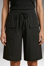 Women's Drawstring Shorts | Elastic Waist & Cargo Pockets