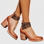 Women's Heeled Sandals | Block Heel Double Buckle Ankle Strap