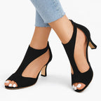 Women's Heeled Sandals | Cut-Out Design & Cushioned Insole
