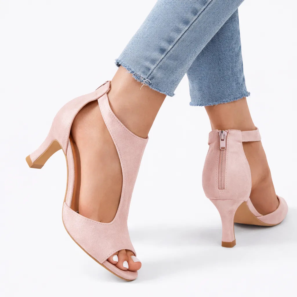 Women's Heeled Sandals | Cut-Out Design & Cushioned Insole