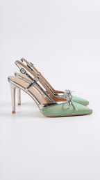 Women's Heels | Bow Detail Slingback Stiletto Pumps