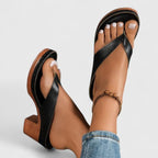 Women's Heels | Thong Toe Block Heel Slip-On Mule