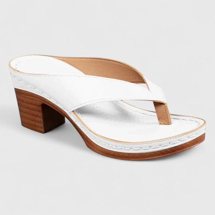Women's Heels | Thong Toe Block Heel Slip-On Mule